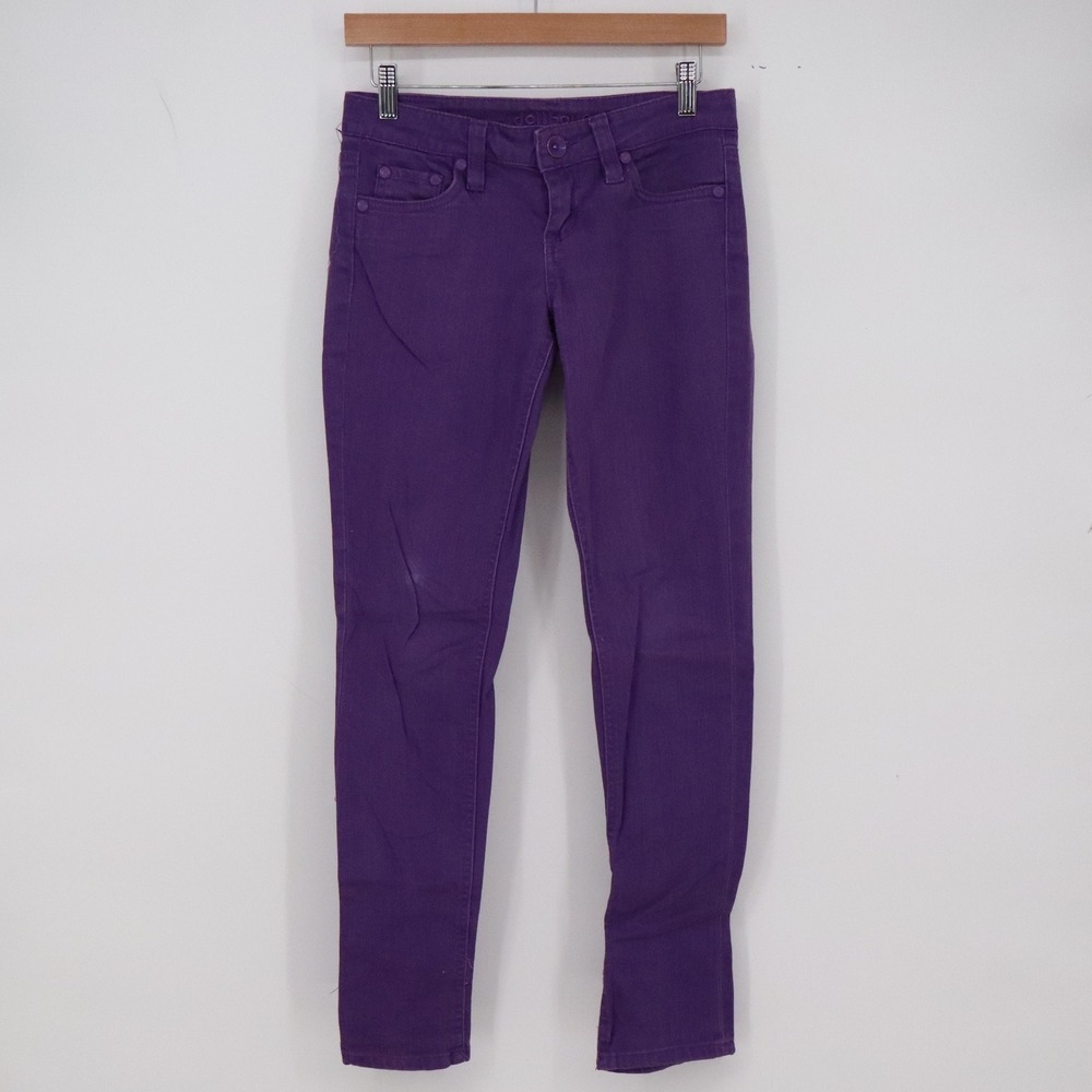 Dollhouse Skinny Jeans Womens 3 Purple Low Rise Stretch Denim Excellent